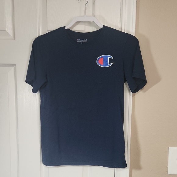 Champion Blue Short Sleeve Tee with Iconic Logo - Picture 1 of 3